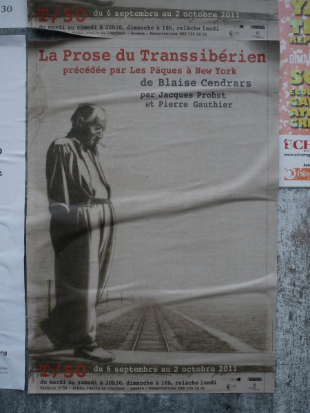Affiche du spectacle "prose de transibérien"
