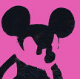 mon avatar : un mickey fâché sur fond rose